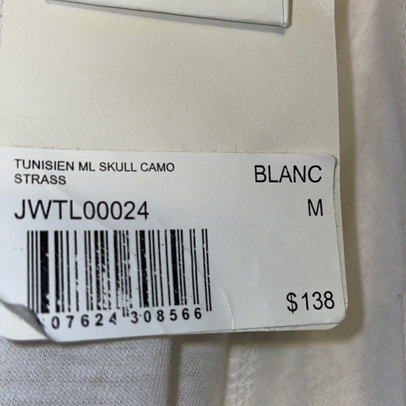 Zadig & Voltaire Skull Print Top Size Medium NWT - Picture 7 of 8